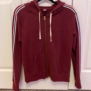 Maroon Zip Up Sweatshirt